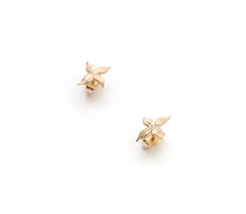 Leaf Cross Earrings