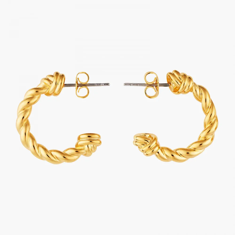 Les Nereides Twisted Hoop Earrings