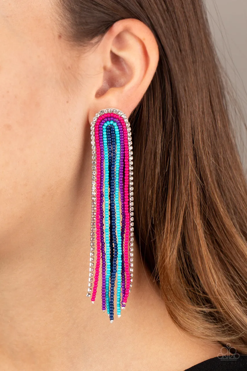 Let There BEAD Light Multi Pink Paparazzi Earrings