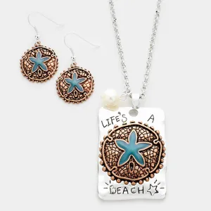 Life's a Beach Starfish Necklace Set