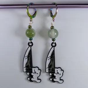 Little Kitty with Big Ideas Earrings and Markers