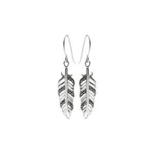 Lottie feather detail earrings