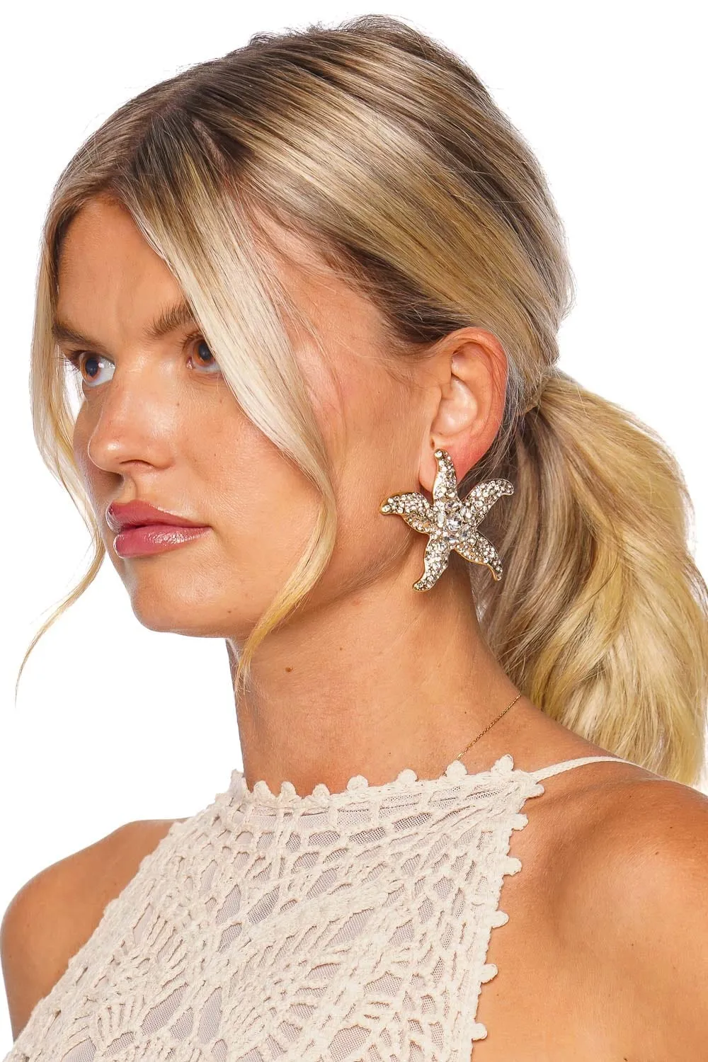 Lux Bettina Crystal Starfish Earrings