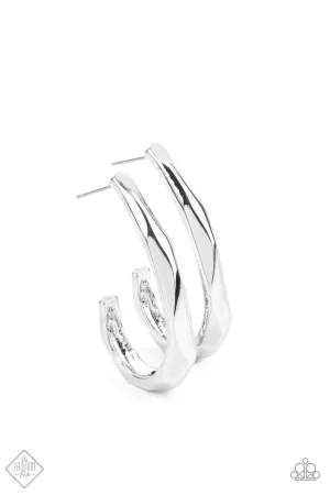 Made You HOOK Silver Paparazzi Earrings
