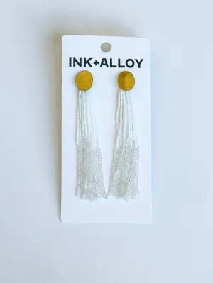 Mae 2 Color Beaded Tassel Earring