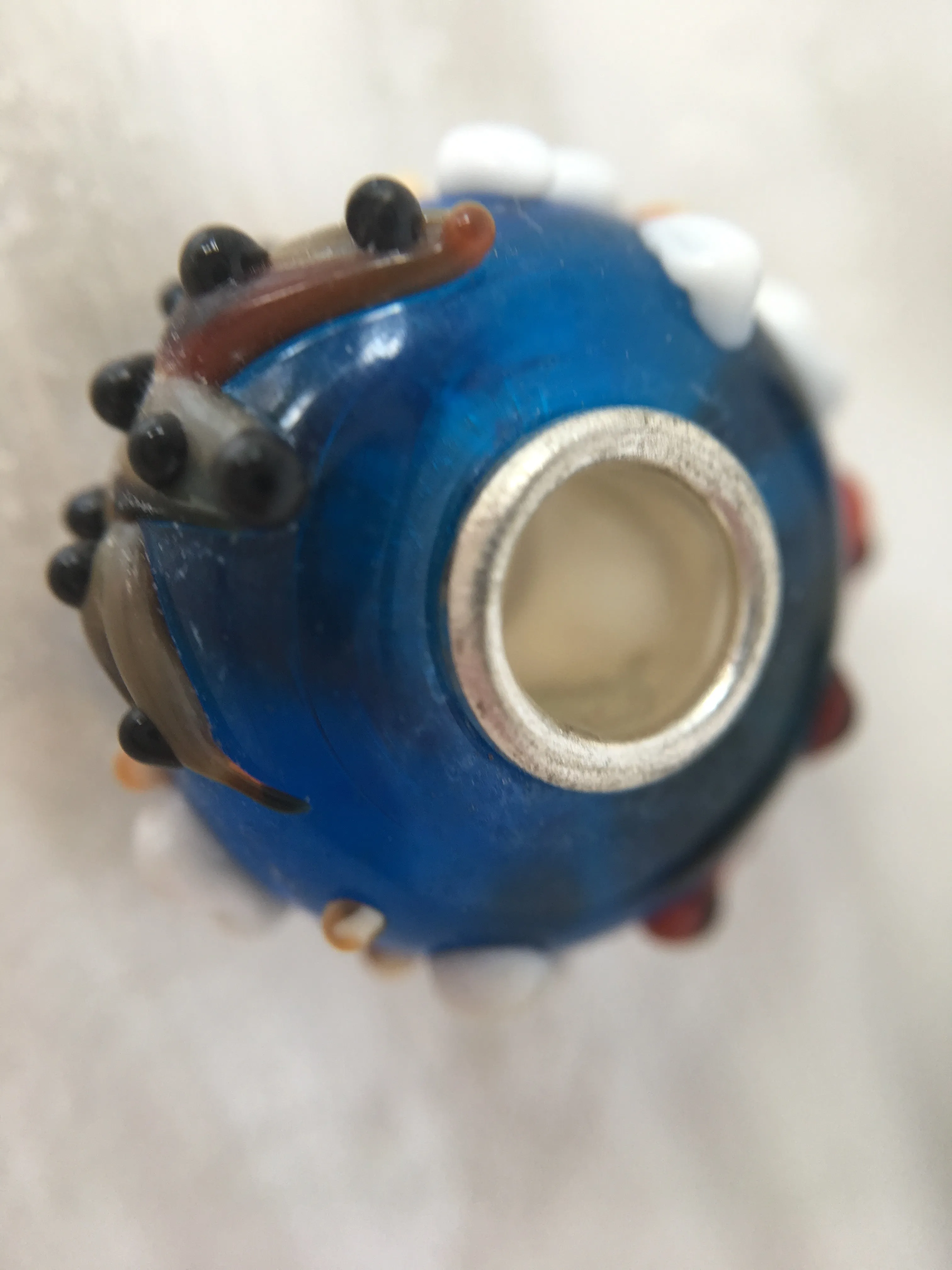 MALU- Lampwork Glass  STARFISH & SHELLS Large Hole Bead