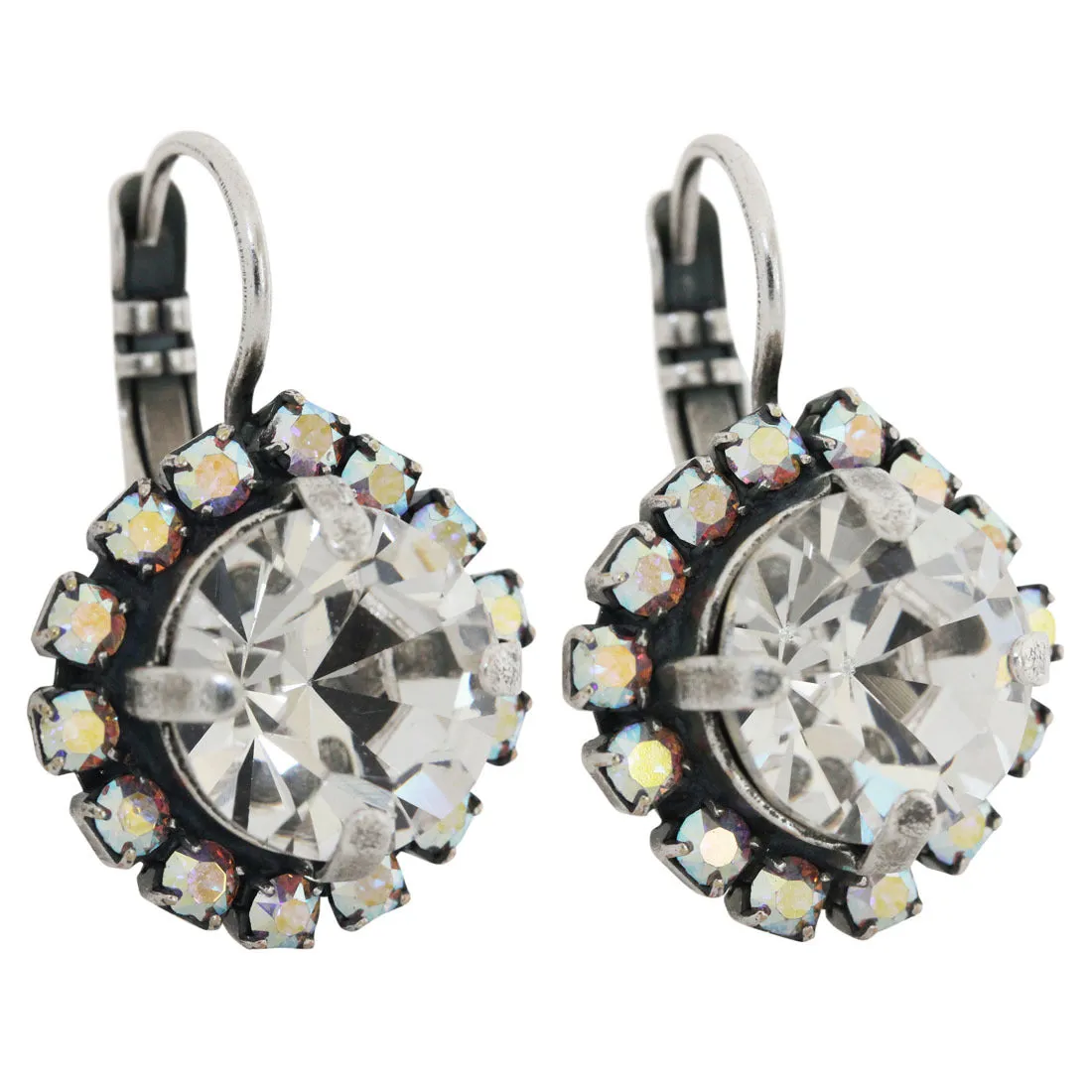 Mariana "On A Clear Day" Silver Plated Cushion Cut Statement Crystal Earrings, 1137/1 001