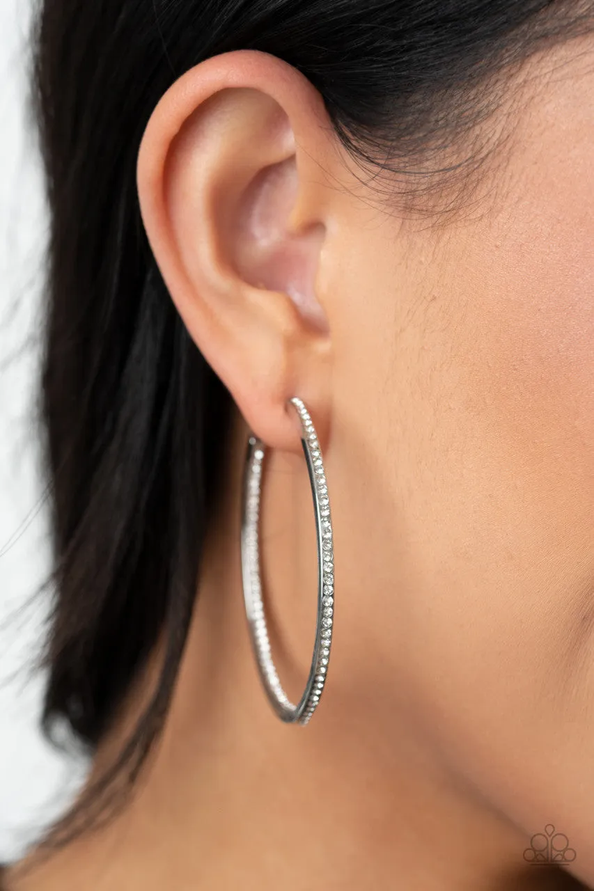 Marquee Magic White Paparazzi Earrings