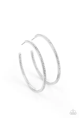 Marquee Magic White Paparazzi Earrings