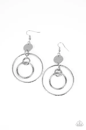 Mechanical Mecca Silver Paparazzi Earrings