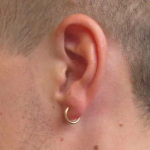Men's Thick Gauge Plain Hoop SINGLE - 14 Gauge, Choose Your Diameter and Metal