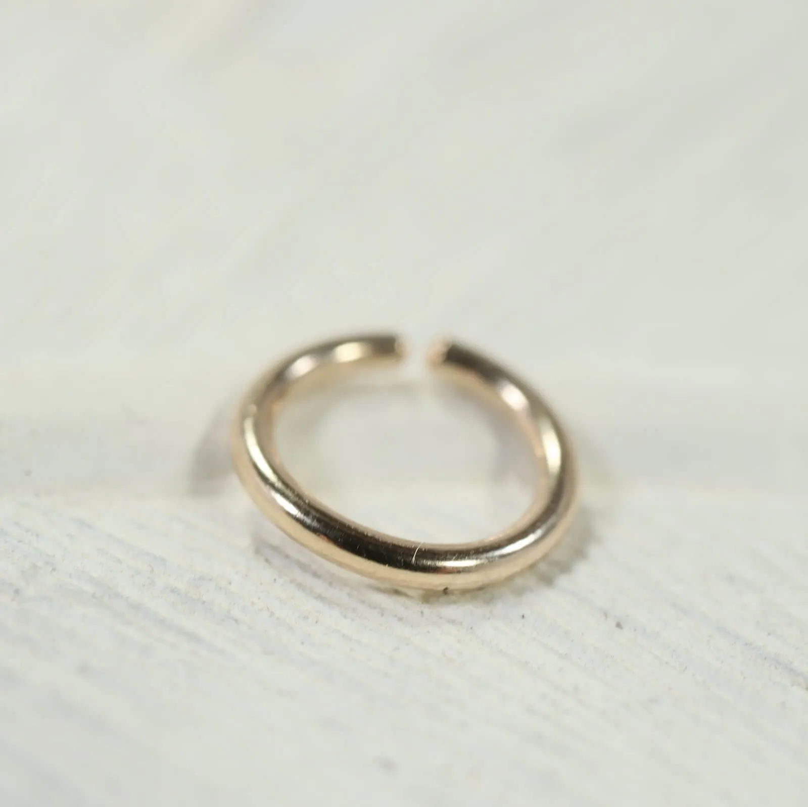 Men's Thick Gauge Plain Hoop SINGLE - 14 Gauge, Choose Your Diameter and Metal