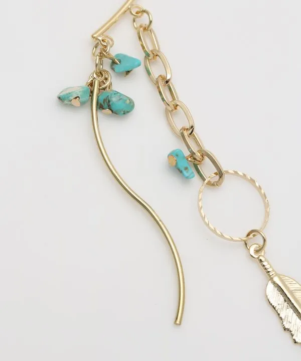 Metal Feather Earhook