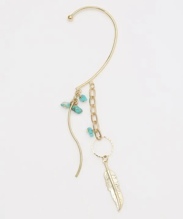 Metal Feather Earhook