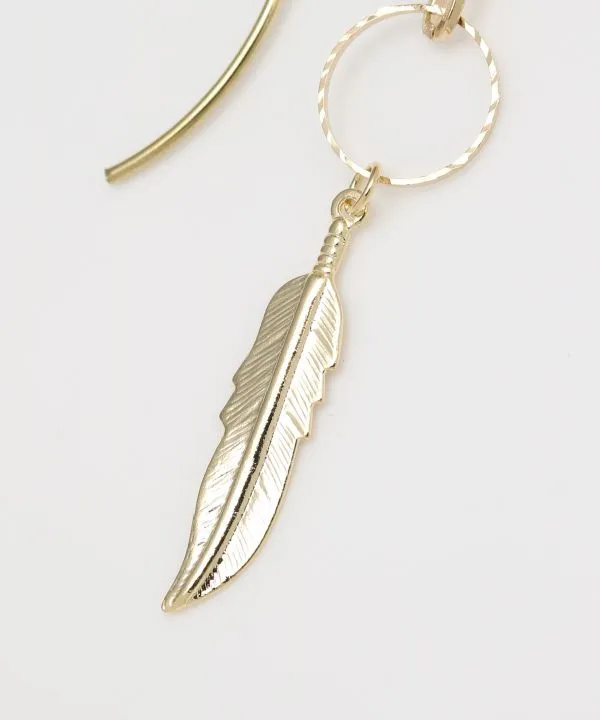Metal Feather Earhook