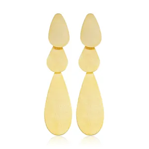 Millie Earrings-Brushed 18K Gold Plated