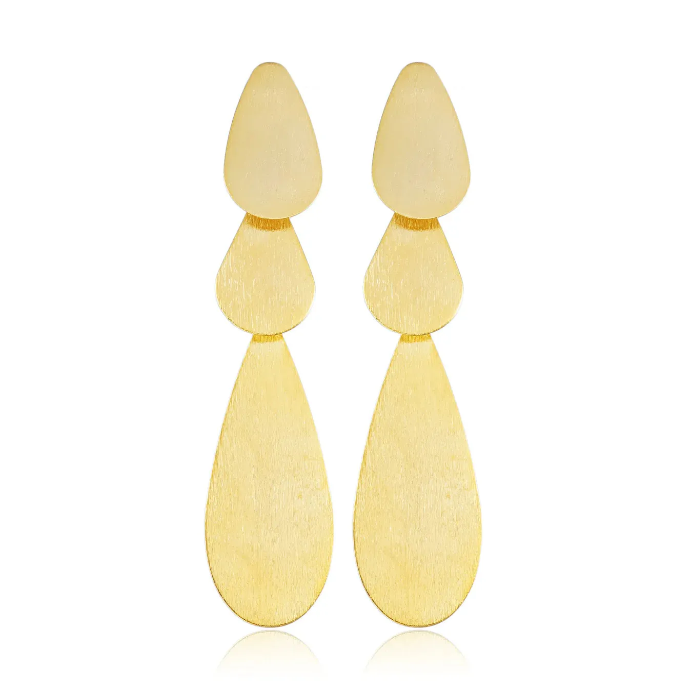 Millie Earrings-Brushed 18K Gold Plated
