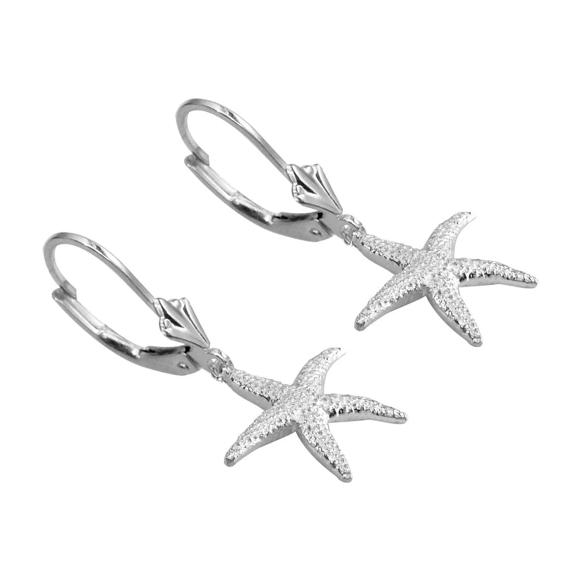 Mini Common Starfish Earrings in Sterling Silver