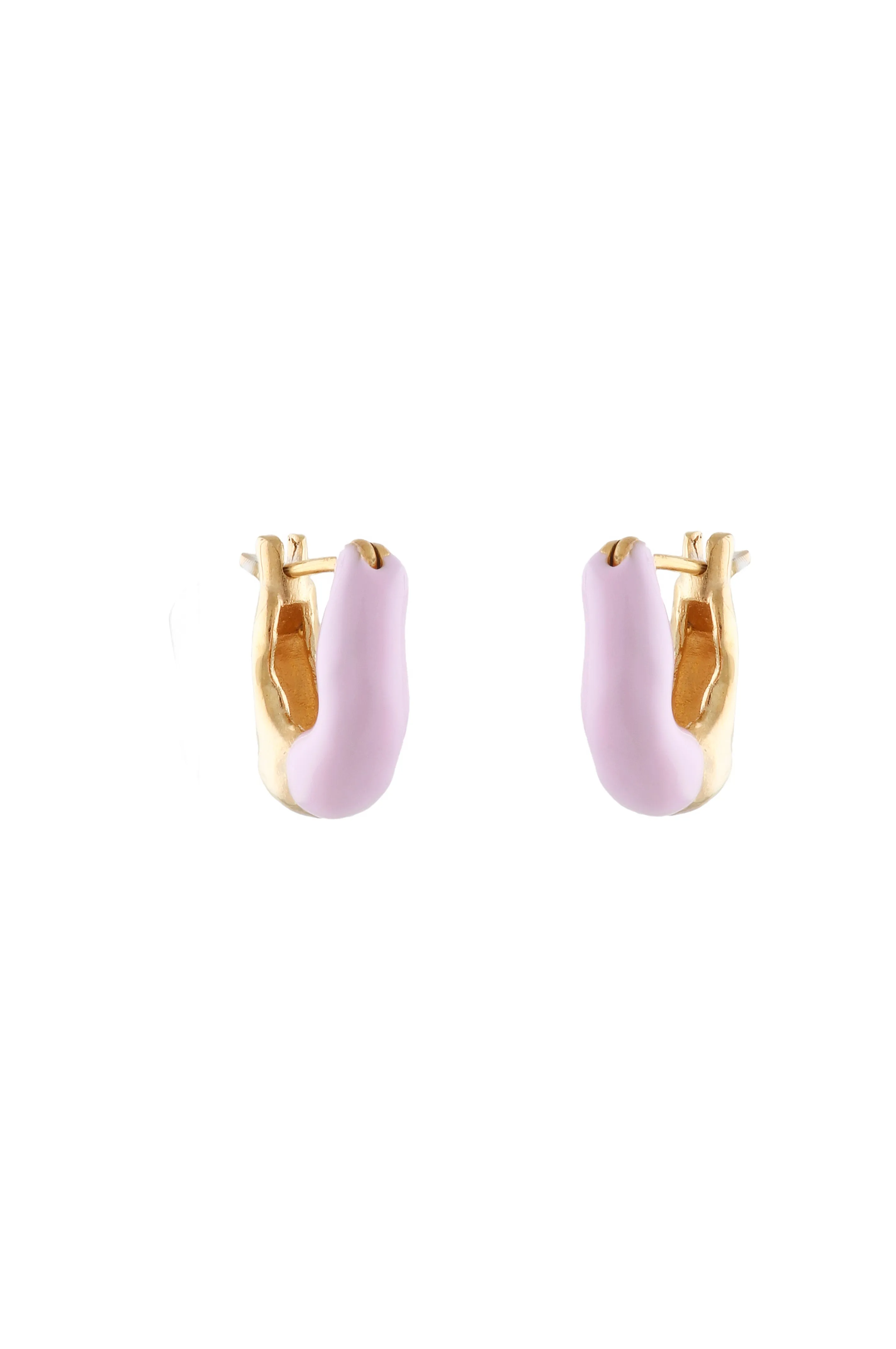 MINI HOOP EARRINGS WITH ENAMEL