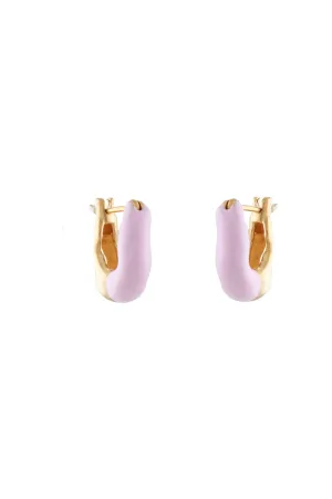 MINI HOOP EARRINGS WITH ENAMEL