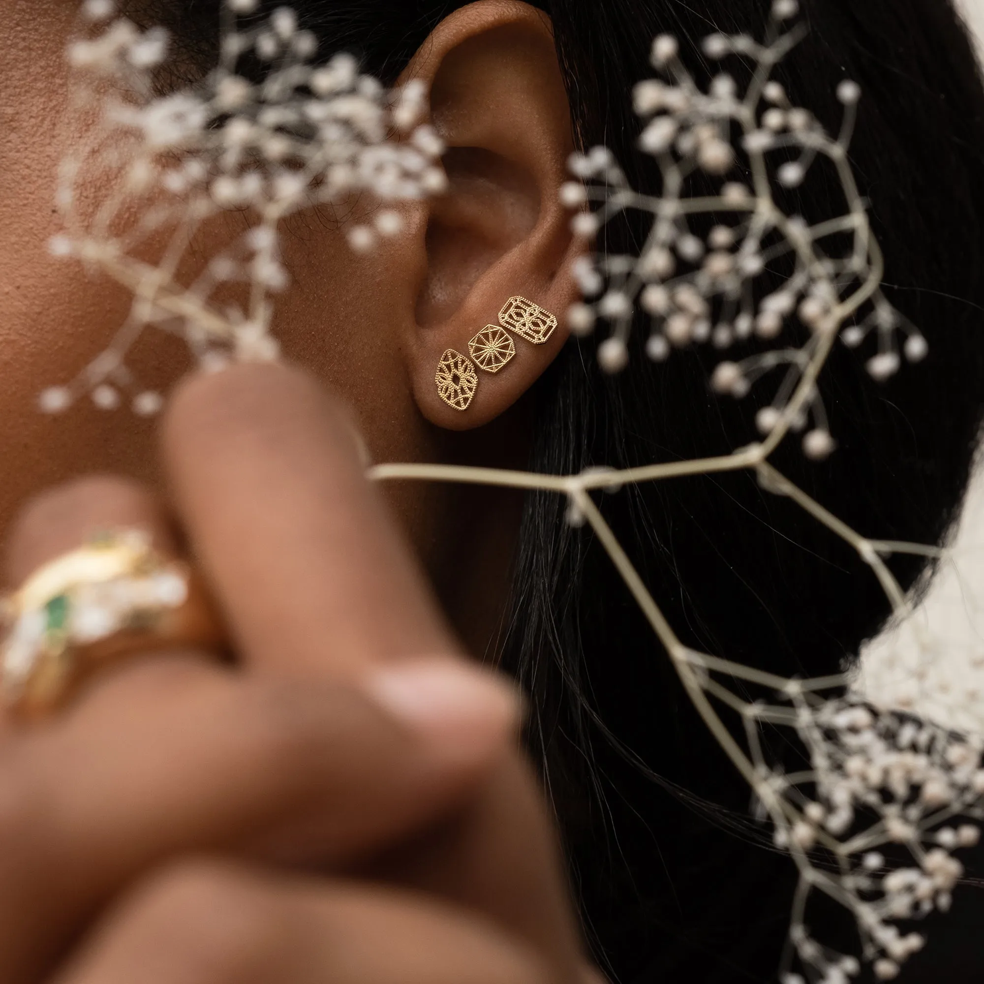 Mini Lace Deco Earrings - II