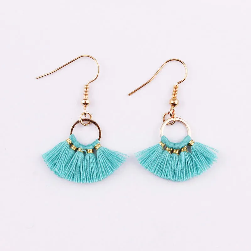 Mini Summer Bright Tassel Earrings