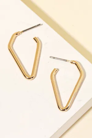 Mini Triangle Cutout Hoop Earrings