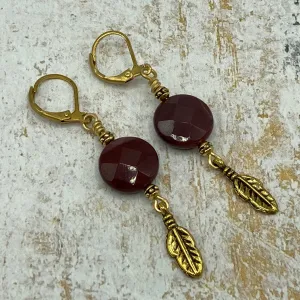 Mookaite Lever Back Earrings
