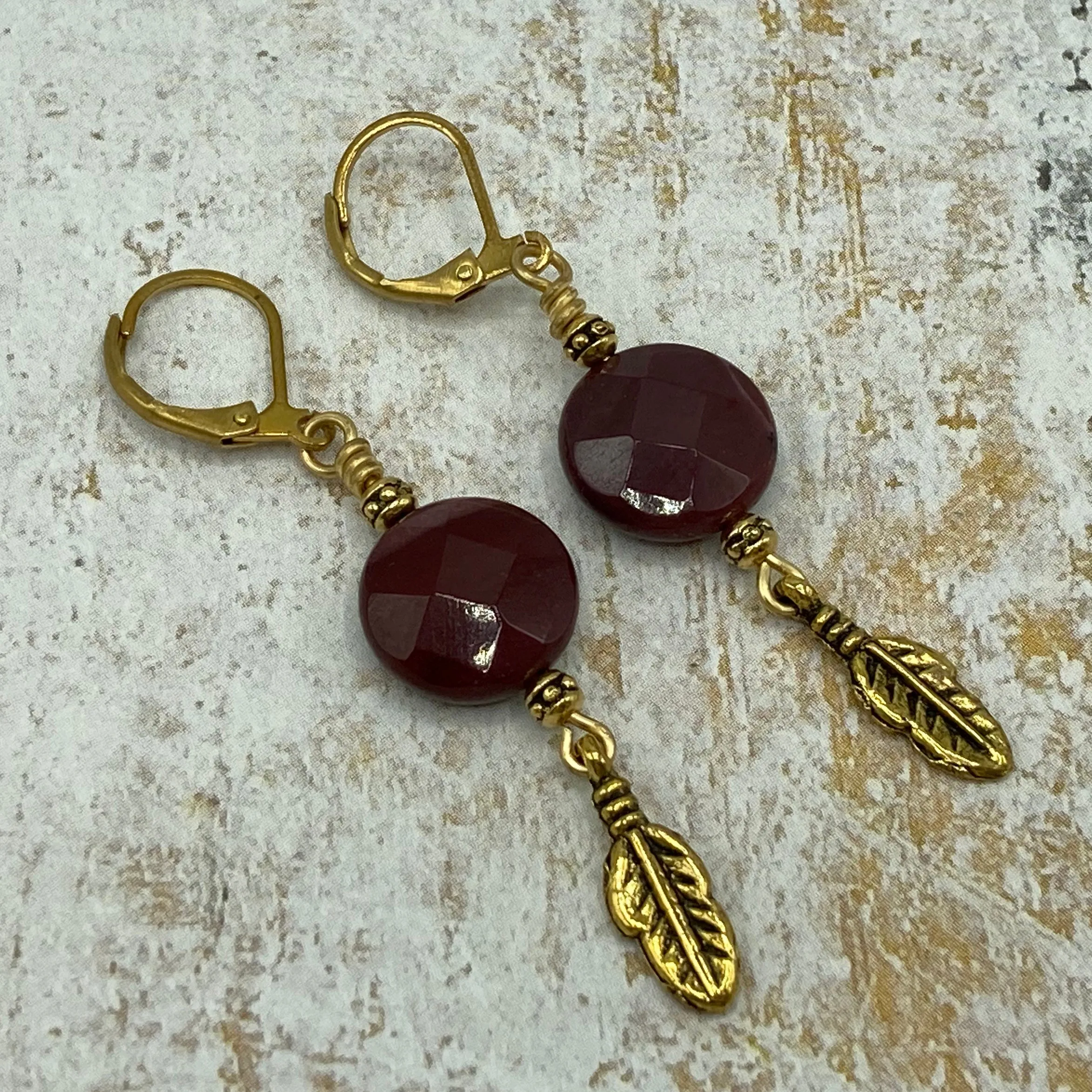 Mookaite Lever Back Earrings