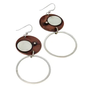 Moon & Stars Double Tiered Hoop Earrings