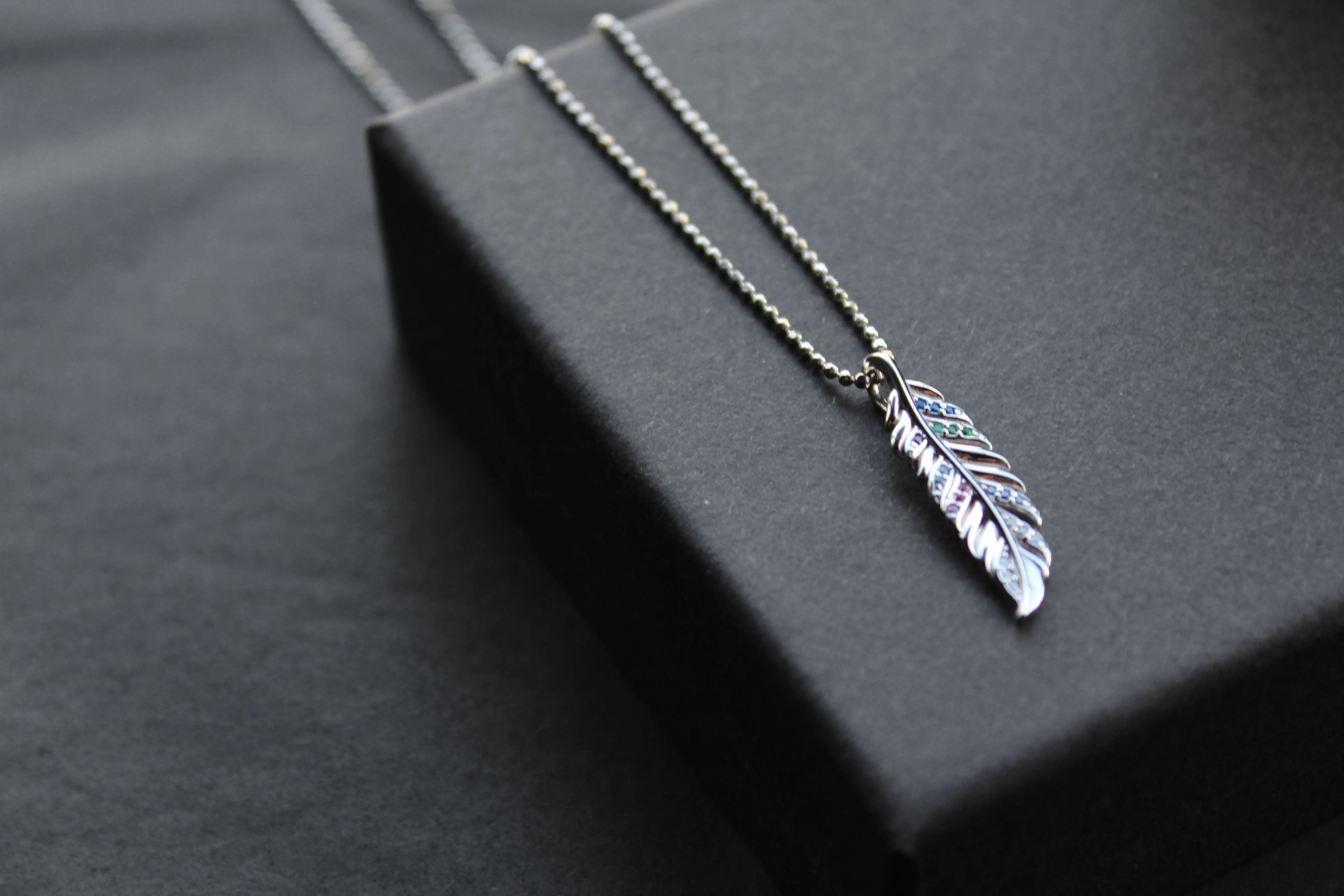 Multi Coloured Feather Necklace