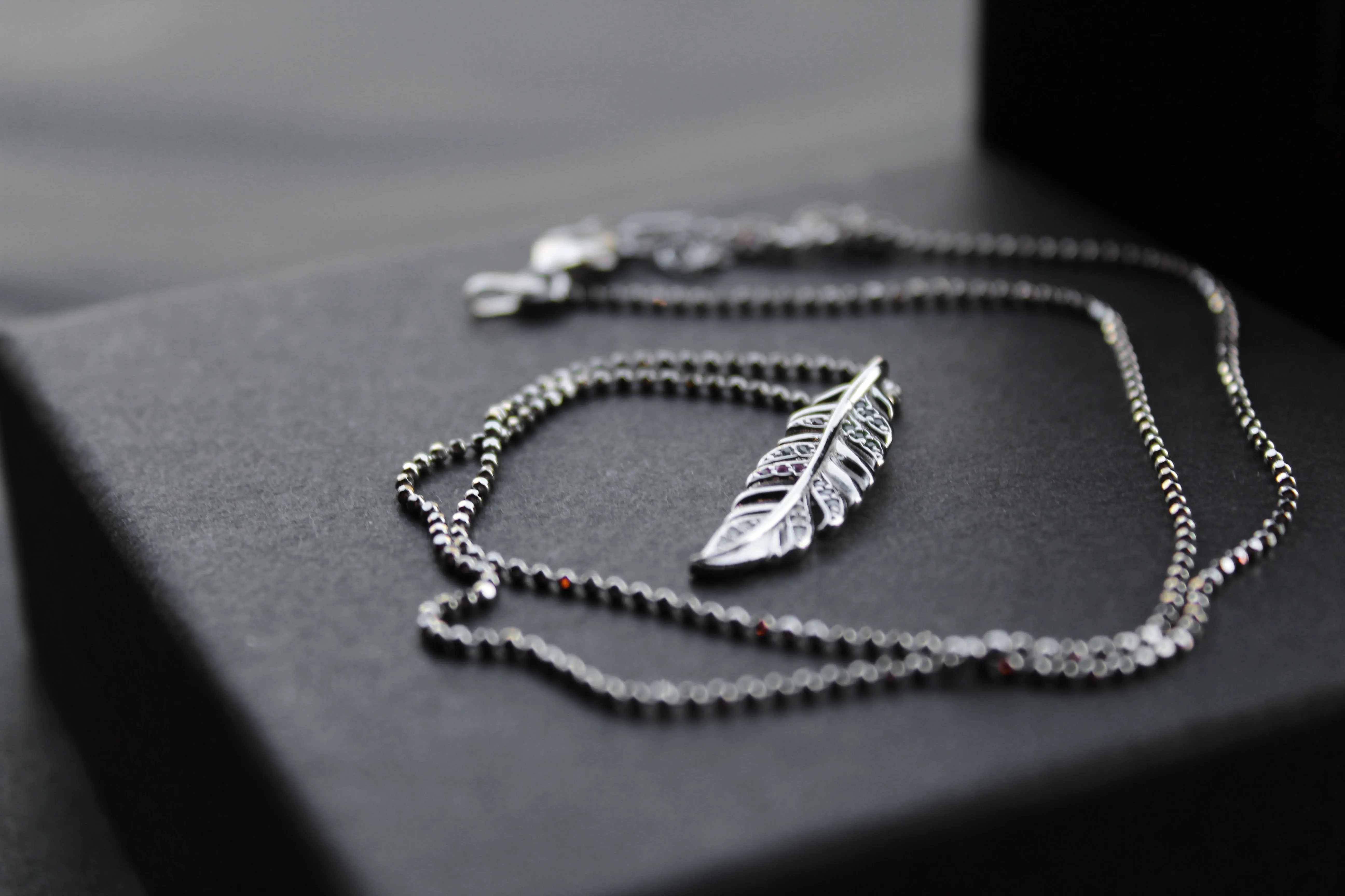 Multi Coloured Feather Necklace