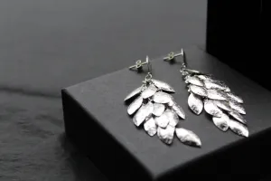 Multi Leaf Long Drop Earrings