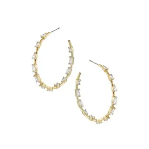 Multi Shape CZ Hoop Earrings