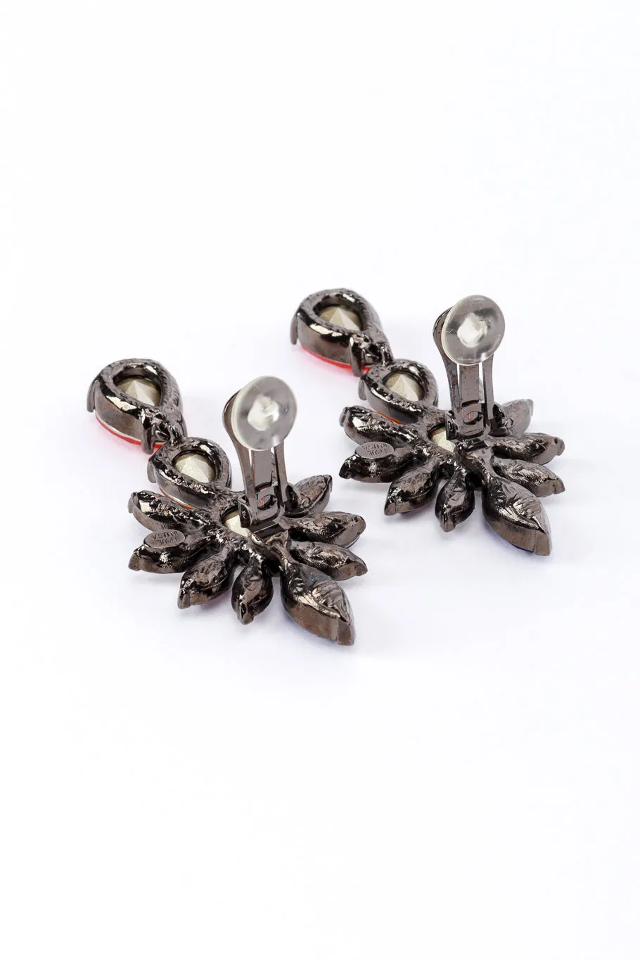 Multicolored Crystal Cluster Drop Earrings