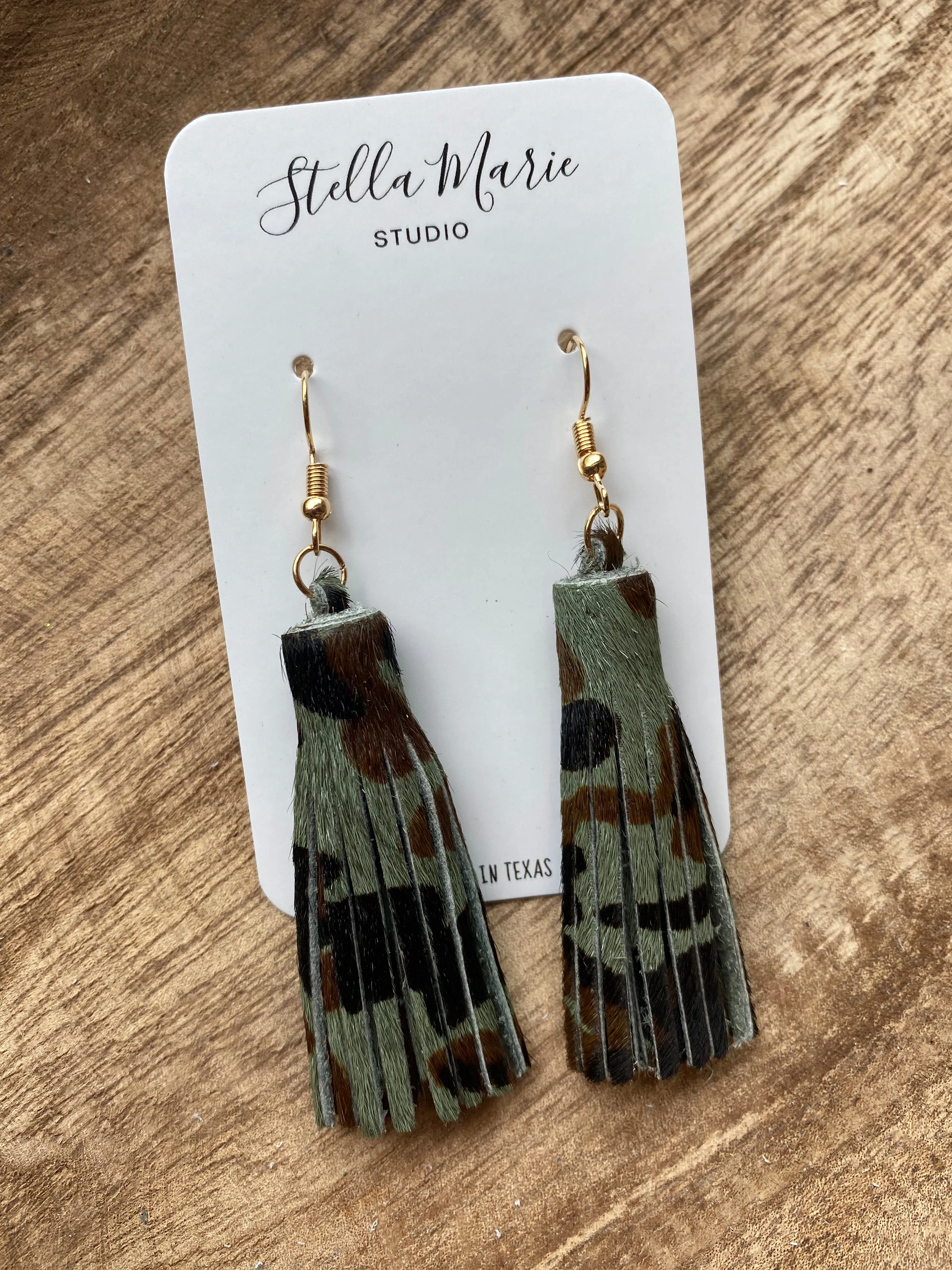 MULTIPLE COLORS: Genuine Leather Tassel Earrings