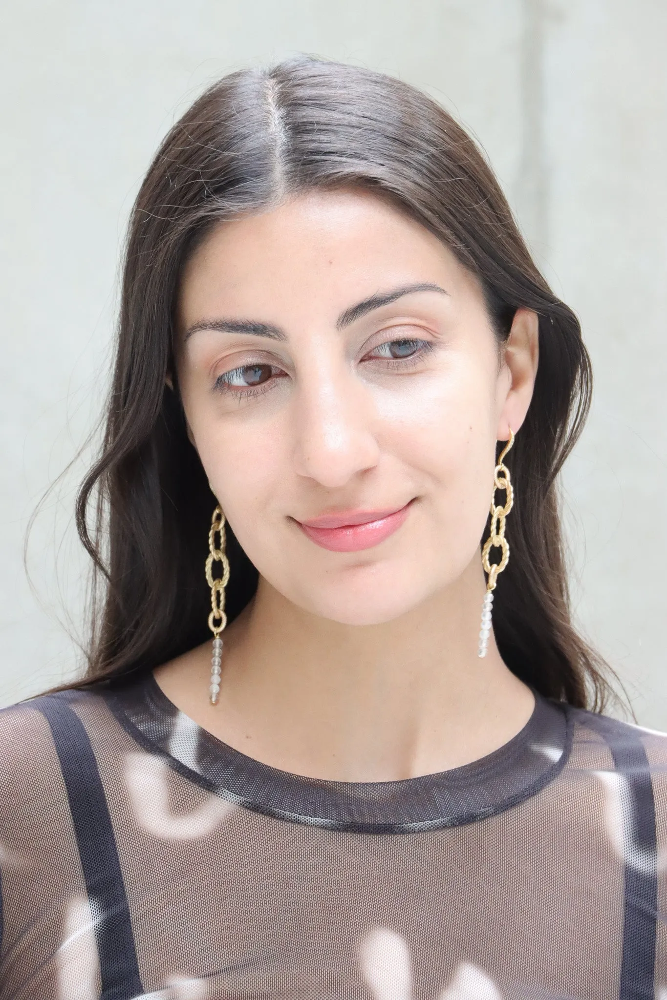 Mya Lambrecht Crystal Dangle Earrings