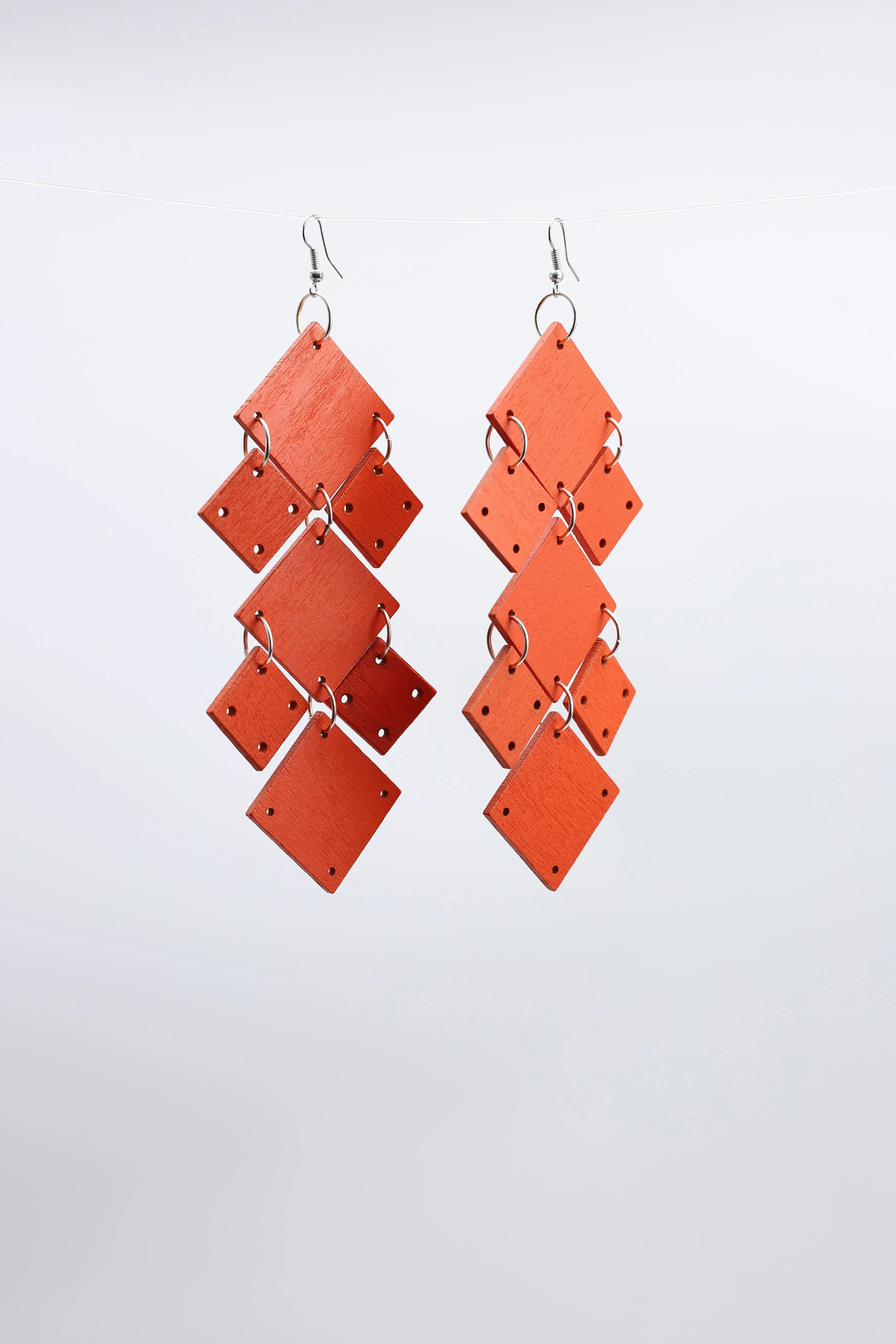 New Squares Chandelier Earrings
