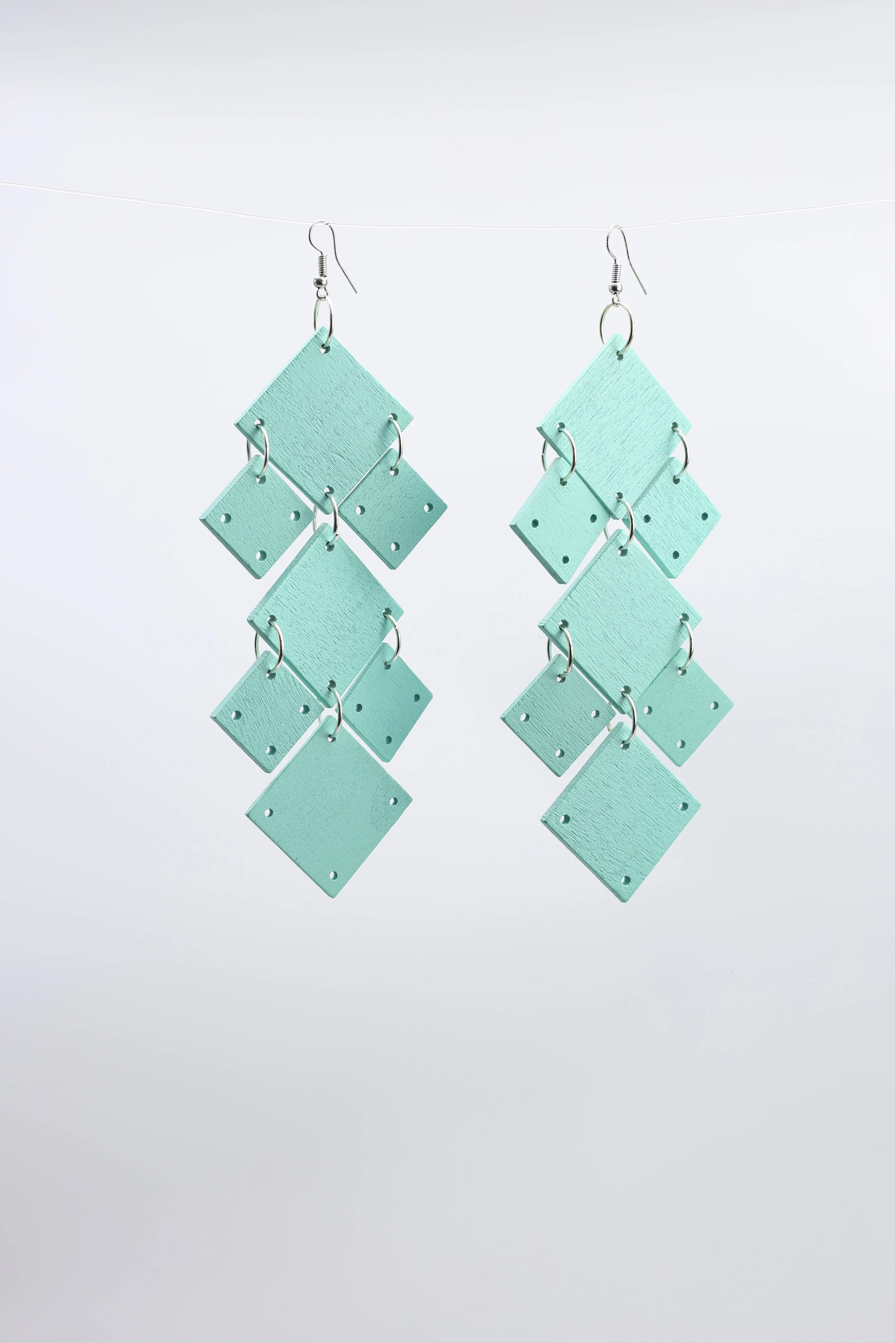 New Squares Chandelier Earrings