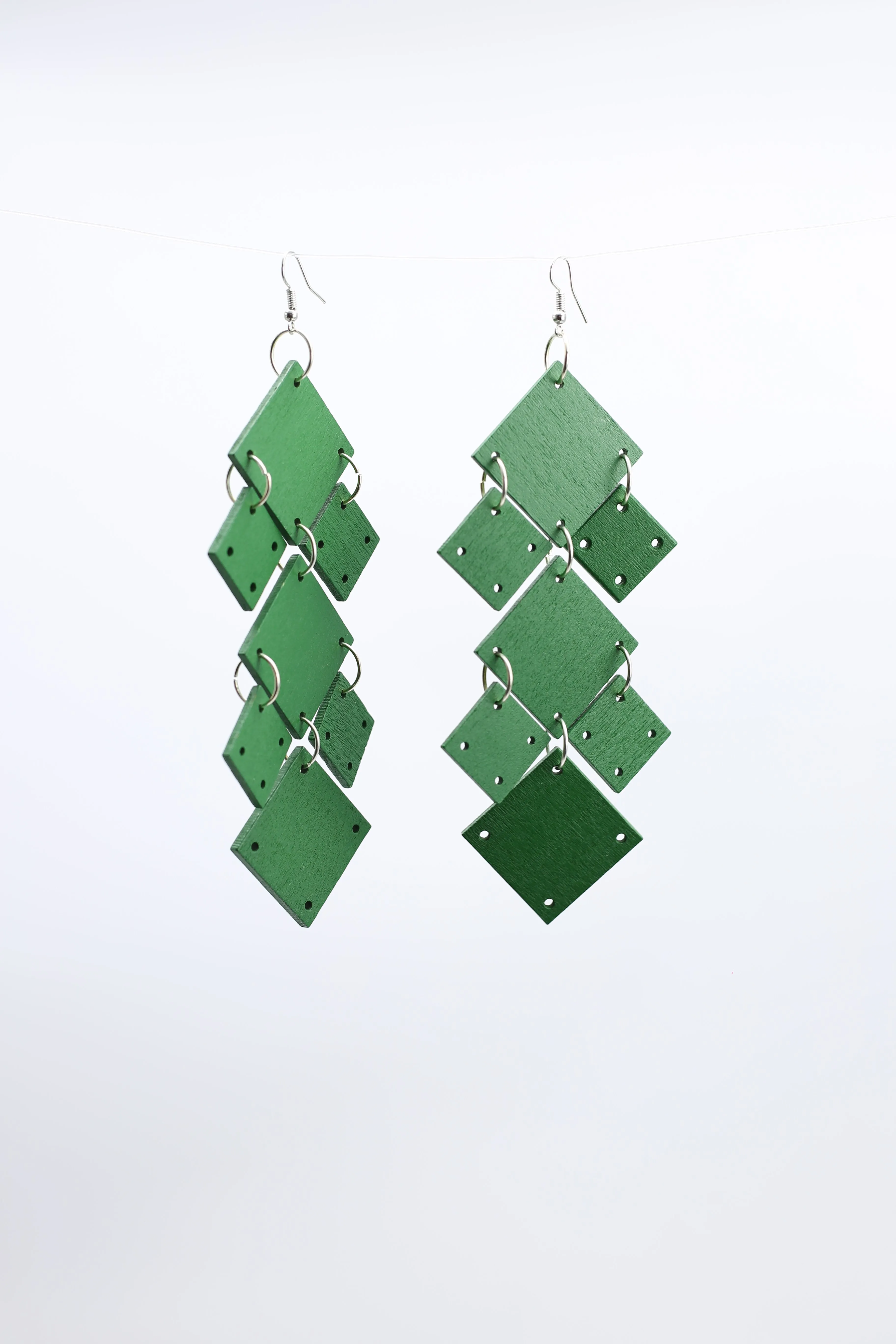 New Squares Chandelier Earrings