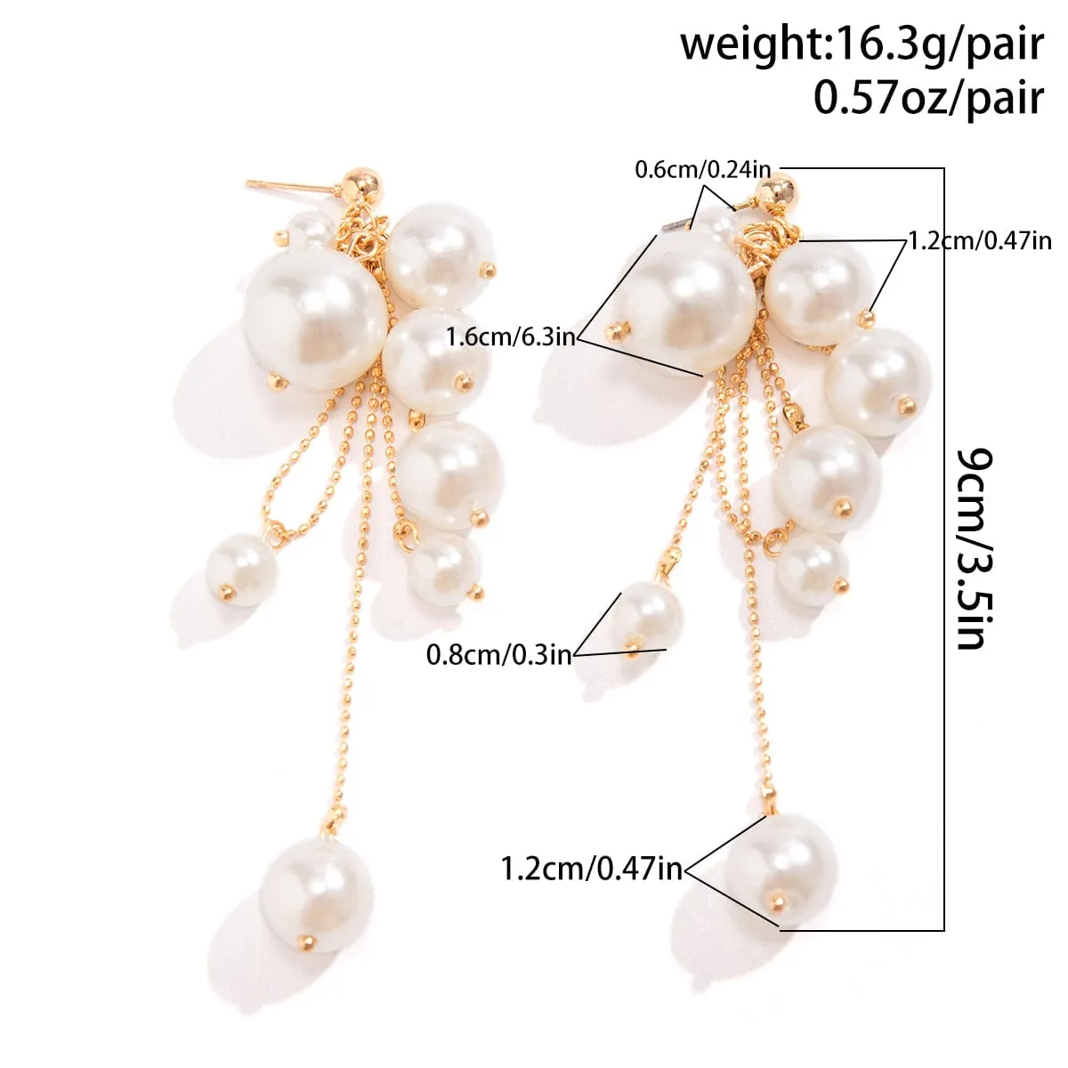 Newly Dangling Tassel Pearl Earrings