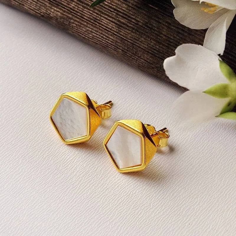 North European Style Geometric Angles Stud Earrings