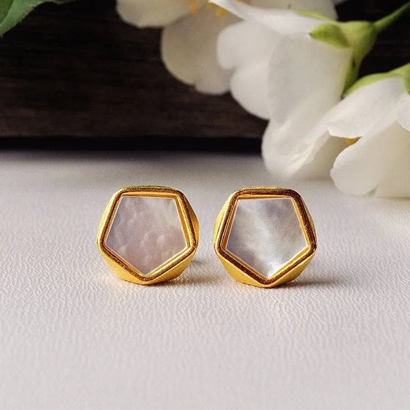 North European Style Geometric Angles Stud Earrings