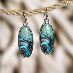 Ocean Breeze Turquoise Earrings – A Dance of Waves
