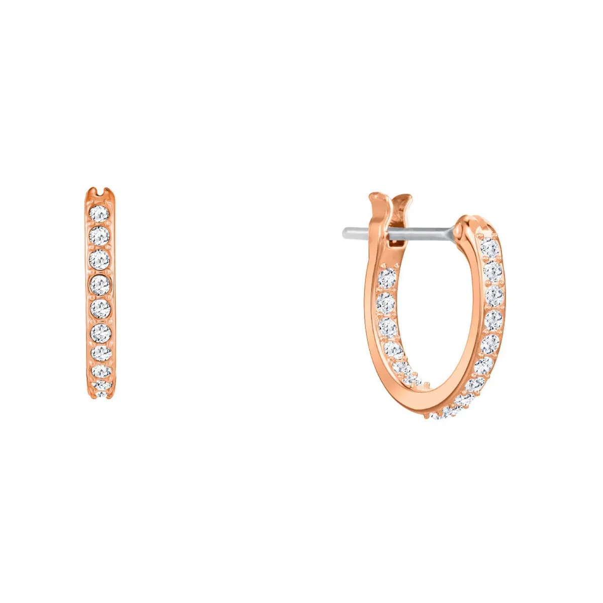 Ocean Crab White Rose Gold Plating Pierced Earrings