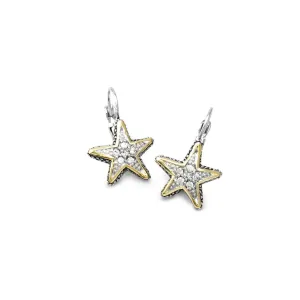 Ocean Images Seaside - Pavé Starfish French Wire Earrings