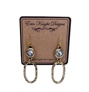 Oval Crystal Earrings