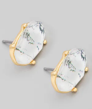 Oval Stud Earrings