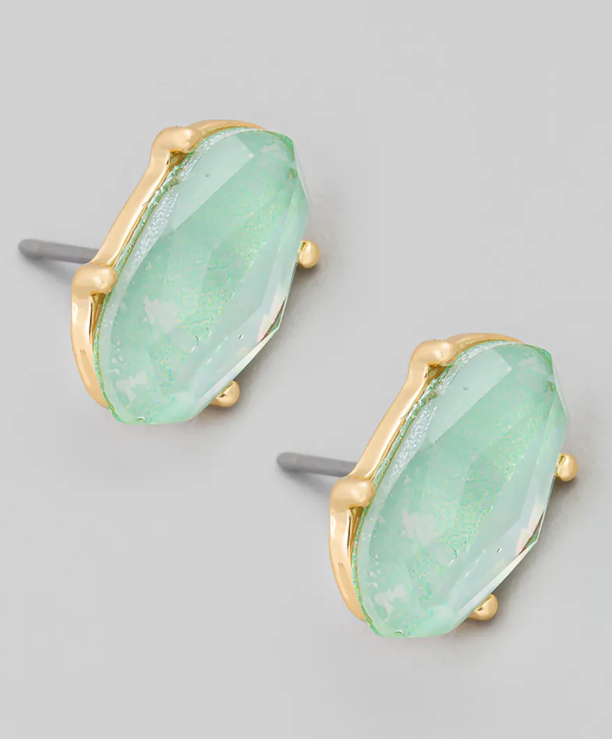 Oval Stud Earrings