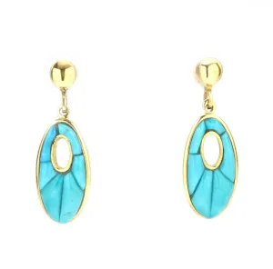 Oval With A Hole In Center Earrings